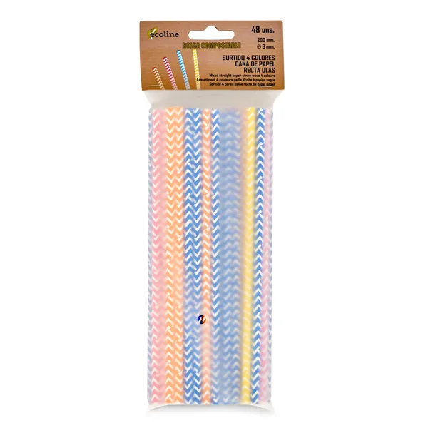 Pajitas de papel 48 unidades 2
