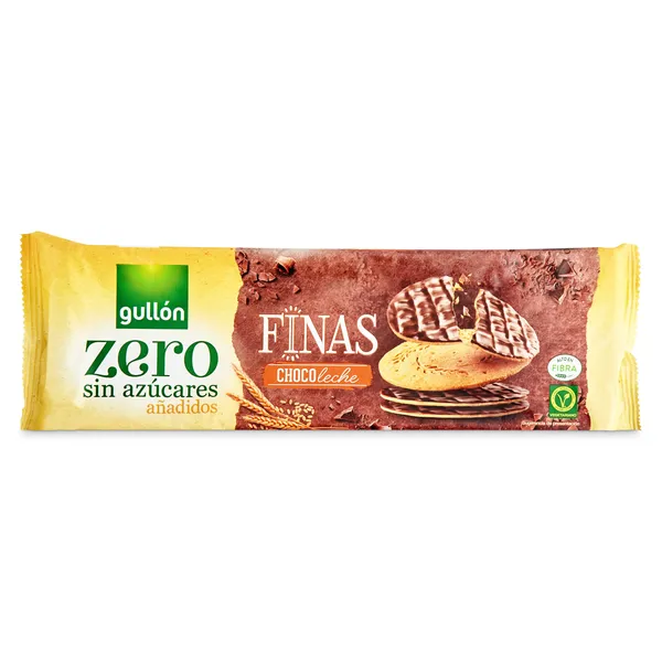 Galletas finas cubiertas de chocolate con leche sin azúcares Gullón 150 g 2