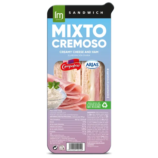 Sándwich mixto cremoso Lm 150 g 2