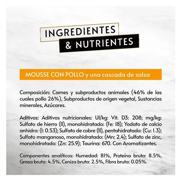 Mousse para gatos con pollo Gourmet 4 x 57 g 4