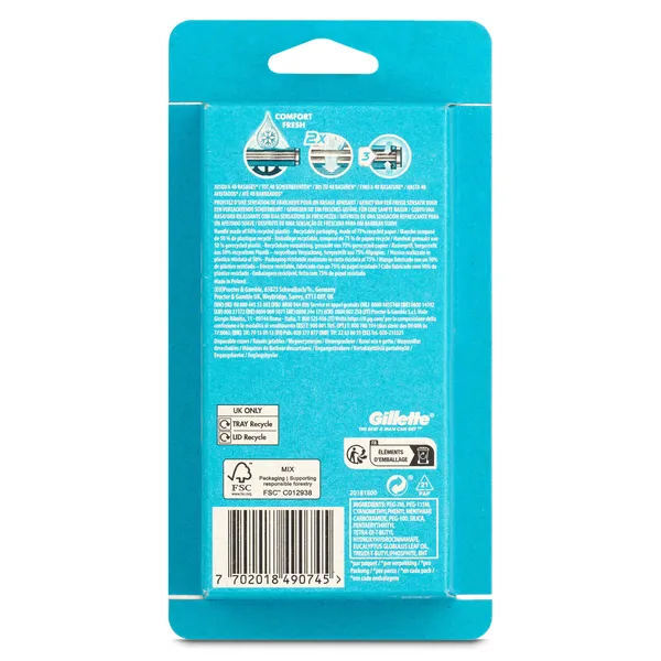 Maquinilla de afeitar desechable Gillette blister 4 unidades 2
