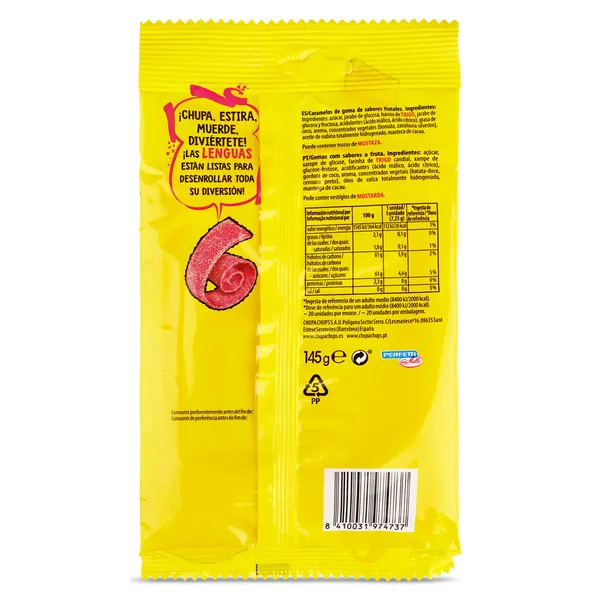 Golosinas lenguas sour Chupa Chups bolsa 145 g 2