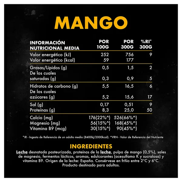 Bebida con proteínas sabor mango Yopro botella 300 g 3