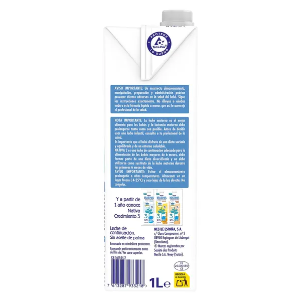 Leche de continuación Nativa 1 L 5