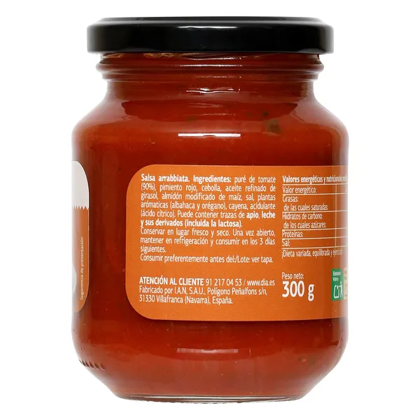Salsa arrabbiata Dia Salseo 300 g 3
