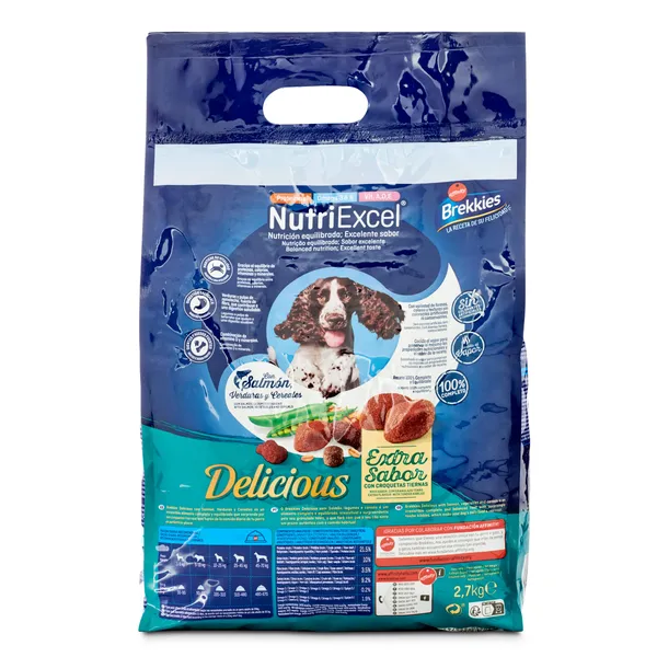 Alimento para perros con salmón Brekkies Delicious bolsa 2.7 Kg 4