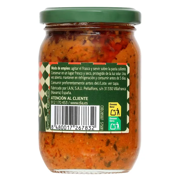 Pesto rojo Dia Salseo 185 g 4