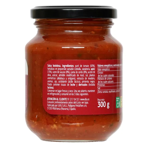 Salsa boloñesa Dia Al Diante 300 g 4
