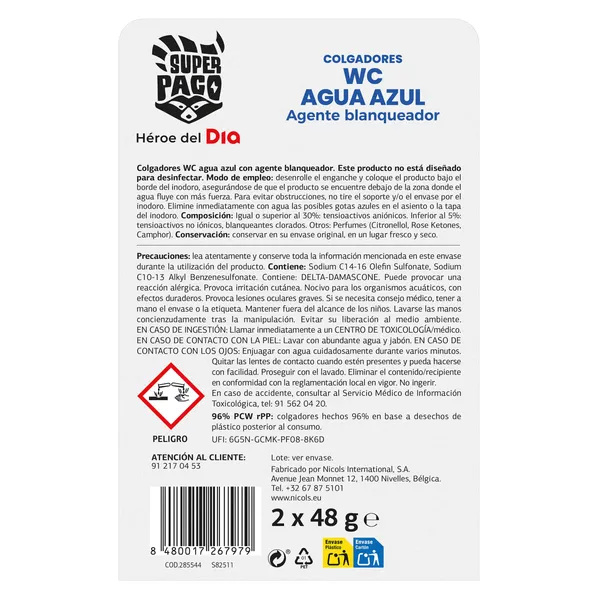 Colgador WC azul Dia Super Paco 2 unidades 3