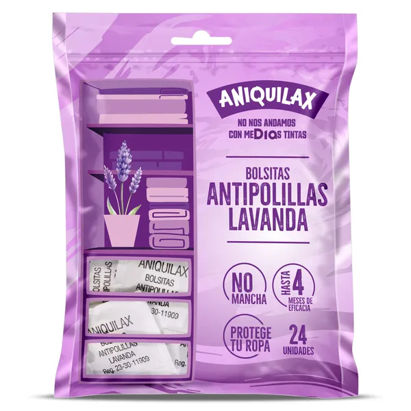 Pastillas antipolillas lavanda Aniquilax de Dia bolsa 24 unidades