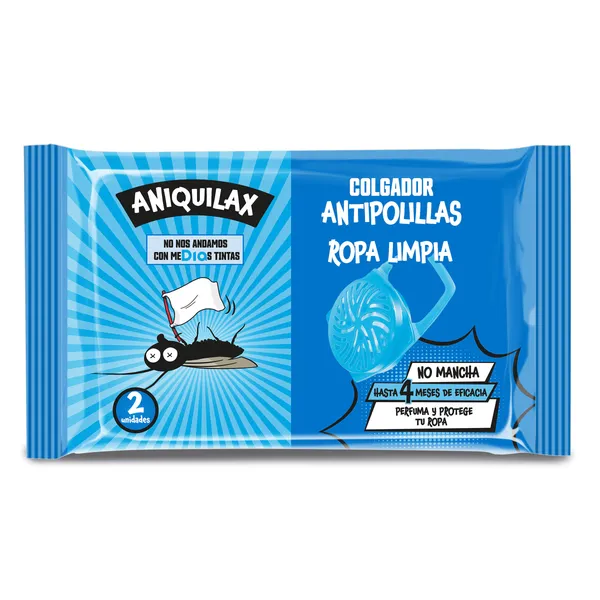 Colgador antipolillas ropa limpia Aniquilax de Dia bolsa 2 unidades