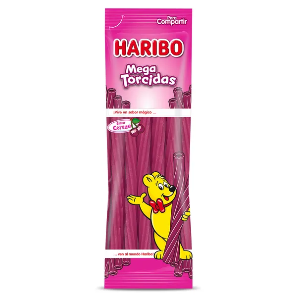 Golosinas mega torcidas sabor cereza Haribo 200 g 2