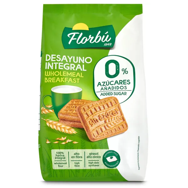 Galletas integrales sin azúcar Florbu 350 g 2