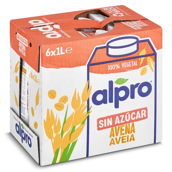Bebida de avena sin azúcar Alpro pack 6 x 1 L