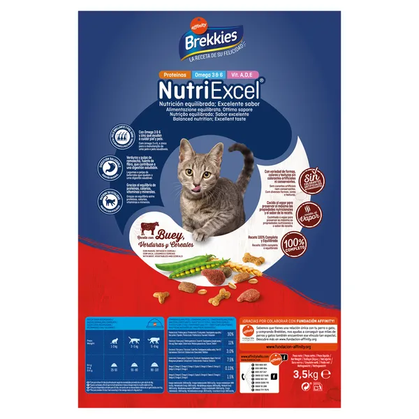 Alimento para gatos con buey Brekkies 3.5 Kg 3