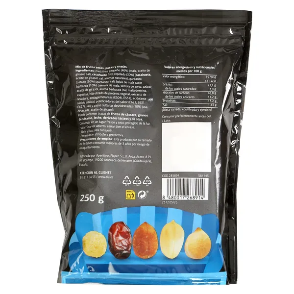 Mix frutos secos y pasas Dia Snack Maniac 250 g 3