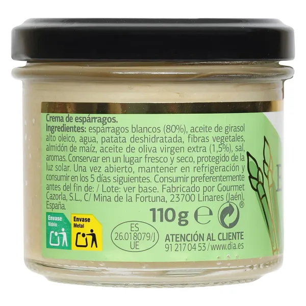 Crema de espárragos Nuestra Alacena de Dia frasco 110 g 2