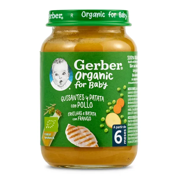 Puré de guisantes con patata y pollo Gerber 190 g 2