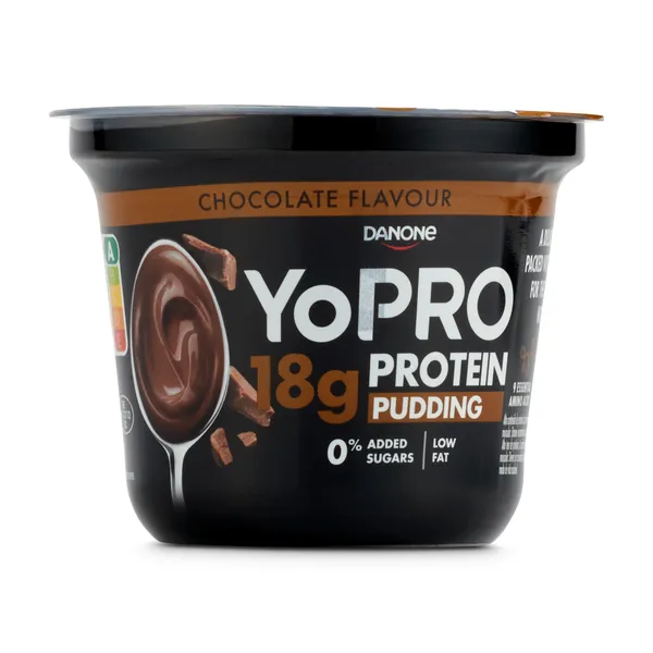 Pudding sabor chocolate rico en proteínas Yopro tarrina 180 g 2