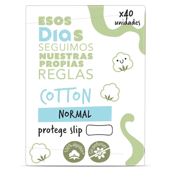Protegeslips algodón normal Esos Dias caja 40 unidades 2