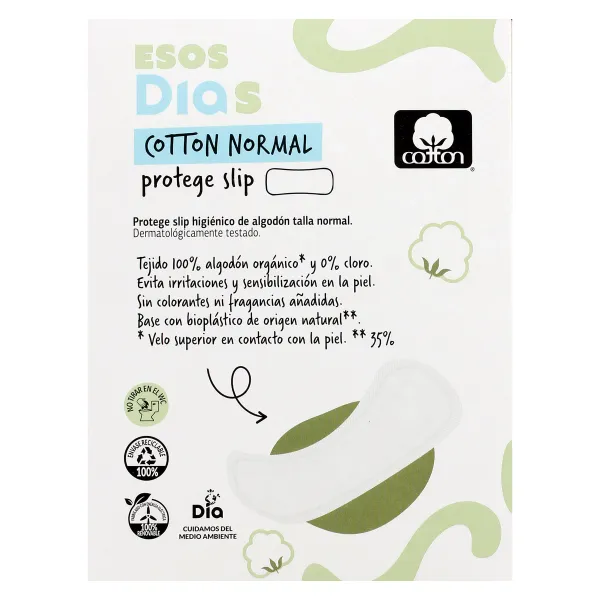 Protegeslips algodón normal Esos Dias caja 40 unidades 3