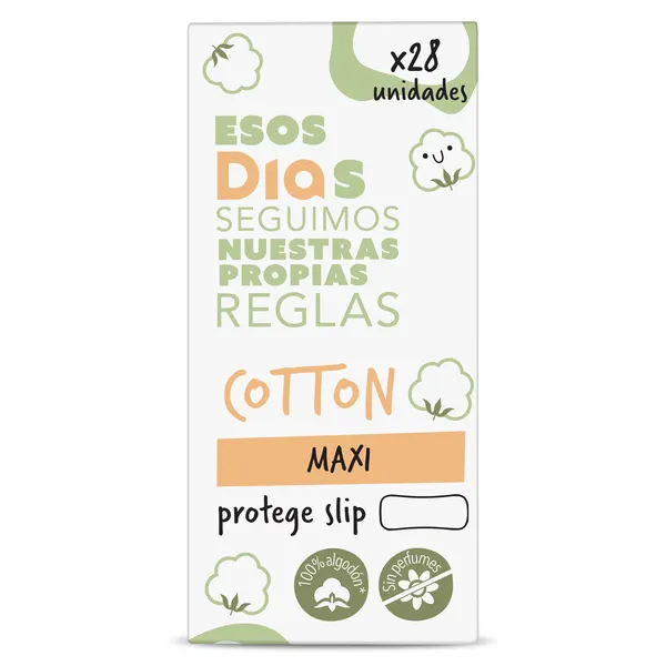 Protegeslips algodón maxi Esos Dias caja 28 unidades 2