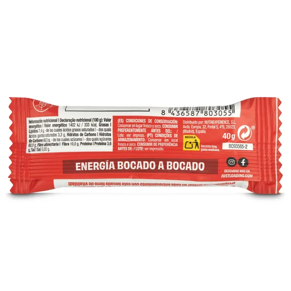 Barritas energéticas con dátil, coco y nueces Just loading 40 g 3