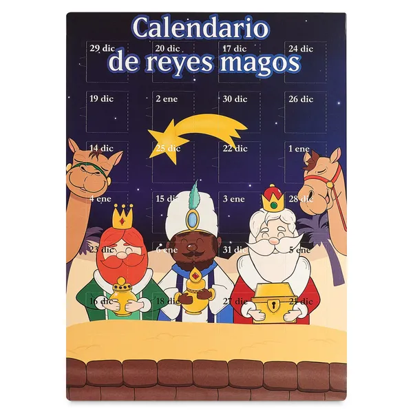 Calendario de adviento chocolate con leche reyes magos Muller & Muller caja 75 g