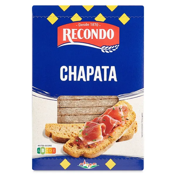 Pan chapata rústica Recondo caja 180 g 2