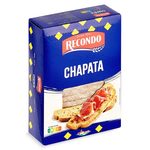 Pan chapata rústica Recondo caja 180 g