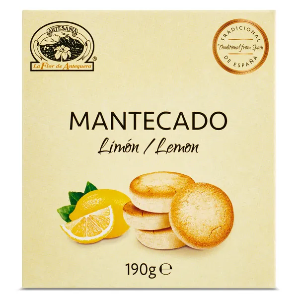 Mantecados de limón La flor de Antequera caja 190 g 2