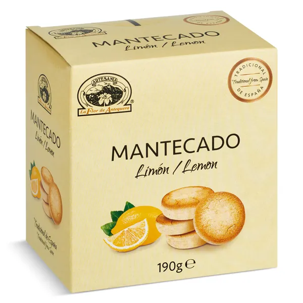 Mantecados de limón La flor de Antequera caja 190 g