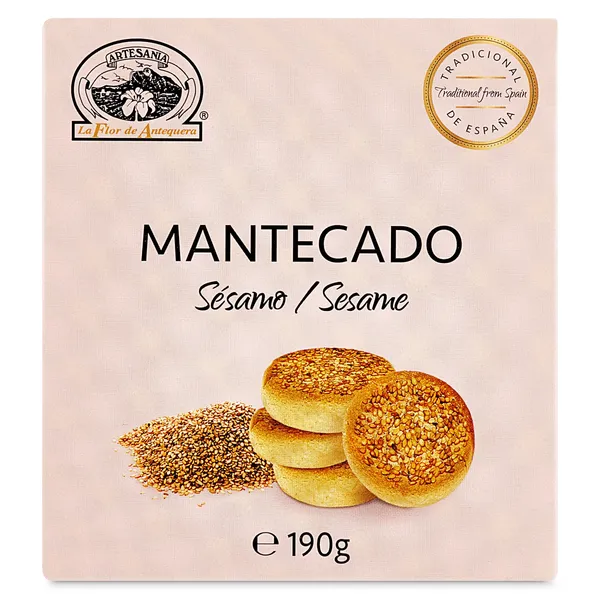Mantecados de sésamo La flor de Antequera caja 190 g 2