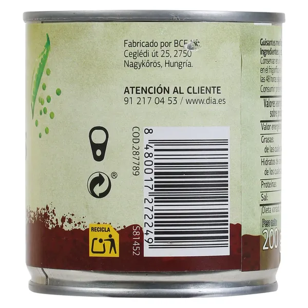 Guisantes medianos Dia Vegecampo 3 x 130 g 4