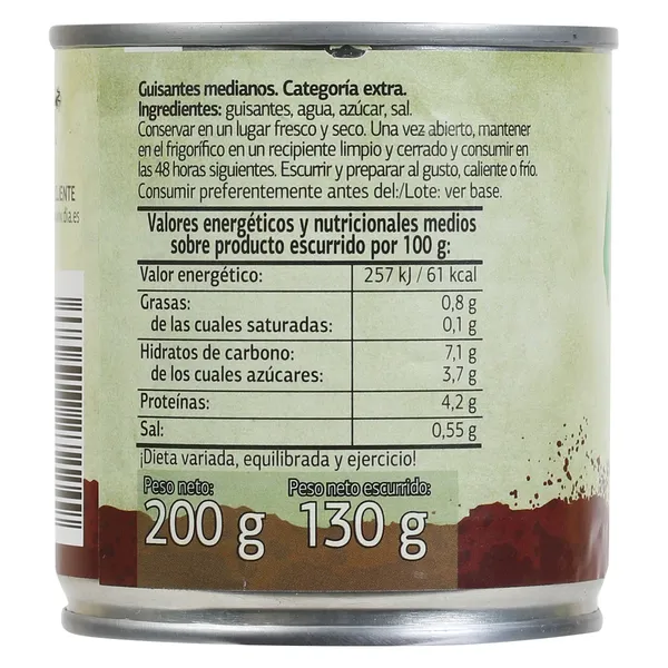 Guisantes medianos Dia Vegecampo 3 x 130 g 5