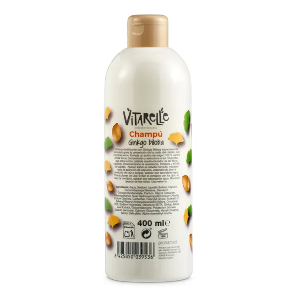 Champú biloba prevención Vitarelle botella 400 ml 2