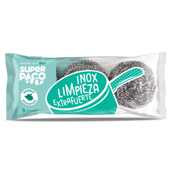 Estropajo acero inoxidable Dia Super Paco 3 unidades 2