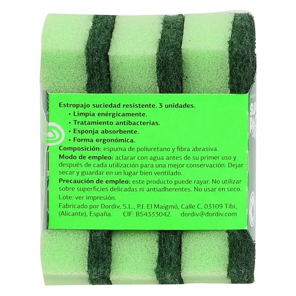 Estropajo suciedad resistente Dia Super Paco 3 unidades 5