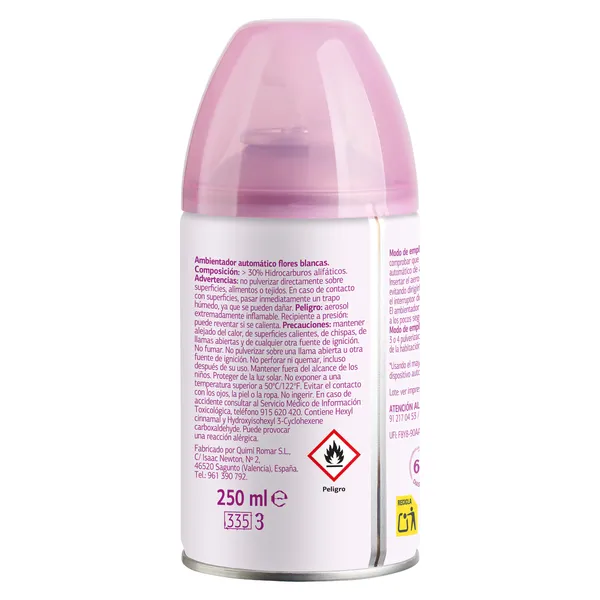 Ambientador automático flores blancas Super Paco de Dia spray 250 ml 2