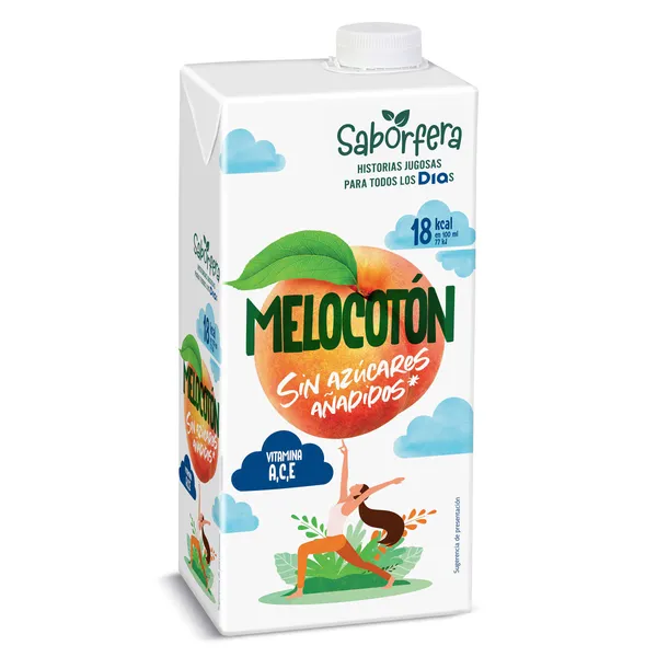 Bebida de zumo de melocotón sin azúcares añadidos Dia Saborfera 1 L 3