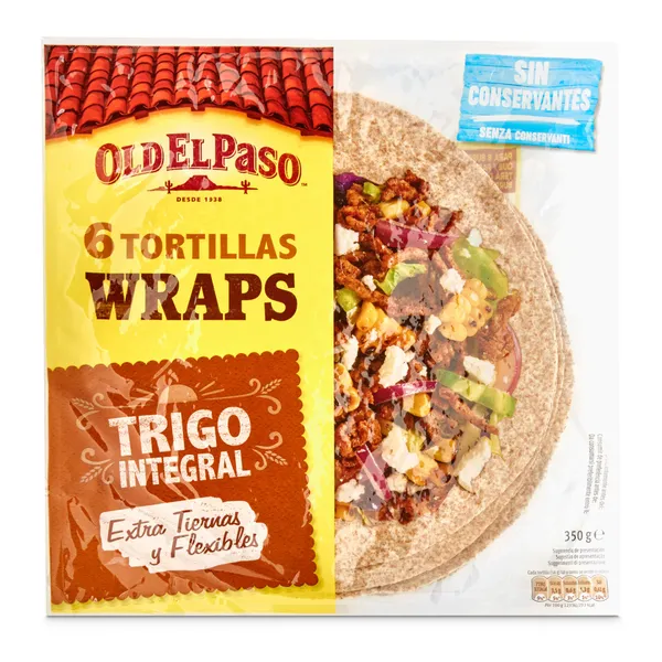 Tortillas de trigo integral Old El Paso 350 g