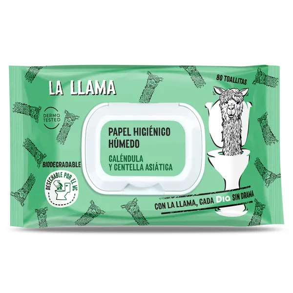 Papel higiénico húmedo Dia La Llama 80 unidades 2