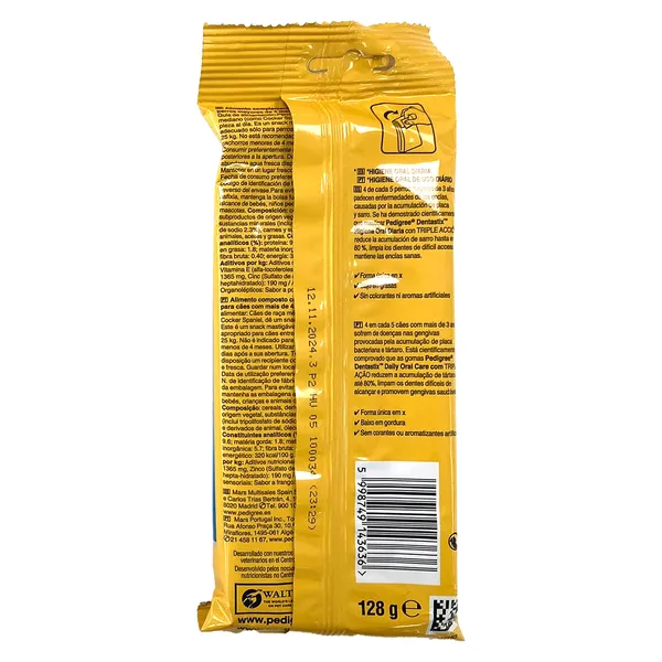 Snack para perros medianos dentaxtix Pedigree Dentastix bolsa 128 g 2