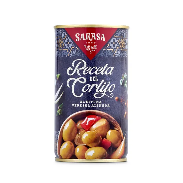Aceitunas aliñadas receta del cortijo Sarasa lata 185 g