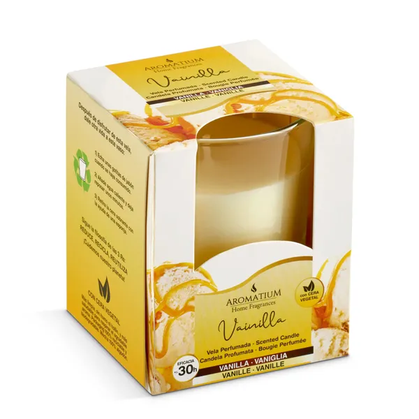Vela perfumada vainilla Aromatium caja 1 unidad