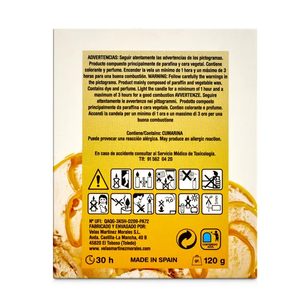 Vela perfumada vainilla Aromatium caja 1 unidad 3