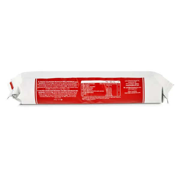 Galletas caramelizadas rellenas de crema Lotus Biscoff bolsa 150 g 2