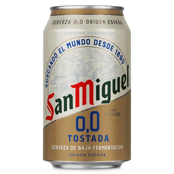 Cerveza tostada 0,0% alcohol San Miguel 33 cl