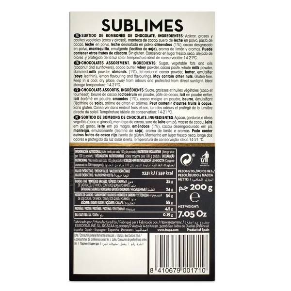 Bombones sublimes Trapa caja 200 g 3