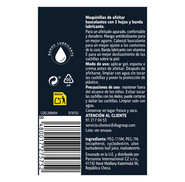 Maquinilla de afeitar 2 hojas Imaqe de Dia bolsa 10 unidades 3